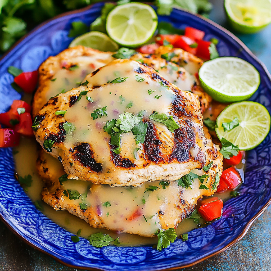 Grilled Salsa Verde Pepper Jack Chicken Recipe