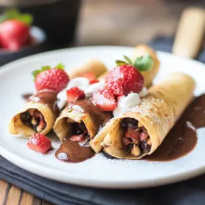 Tasty Strawberry Nutella Tortilla Roll Ups