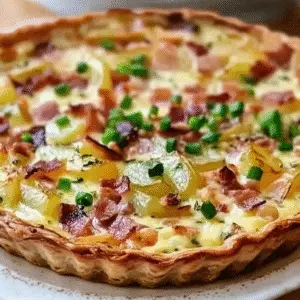 Potato, Bacon and Green Onion Quiche Recipe