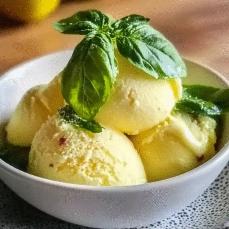 Lemon Basil Sorbet Recipe