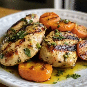 Garlic Herb Chicken with Caramelized Carrots Recipe