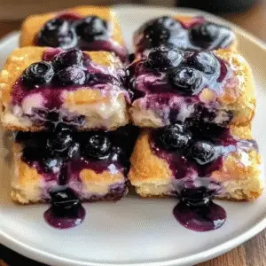 Glazed Blueberry Butter Swim Biscuits Recipe