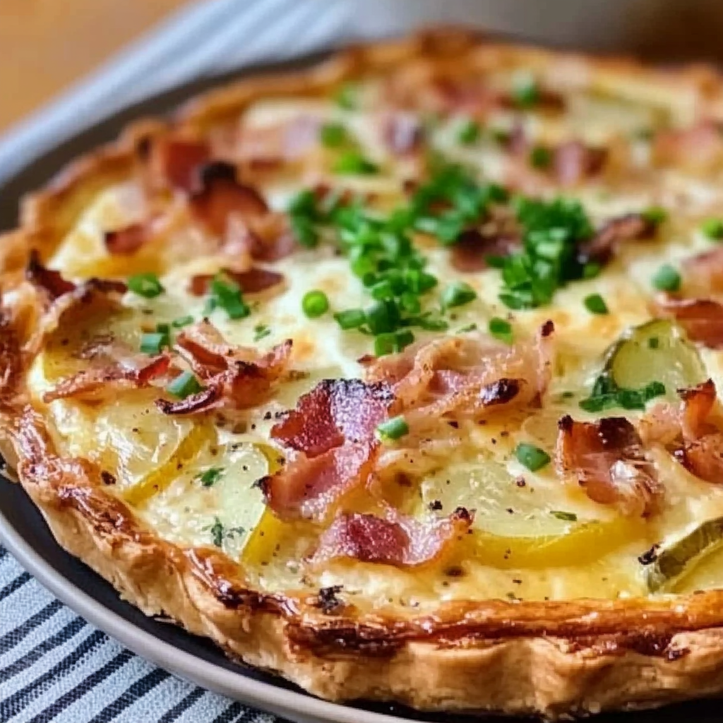 Potato, Bacon and Green Onion Quiche Recipe