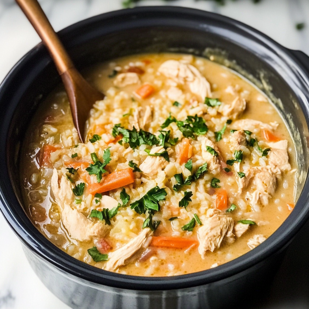 Crockpot Chicken and Rice Soup Recipe