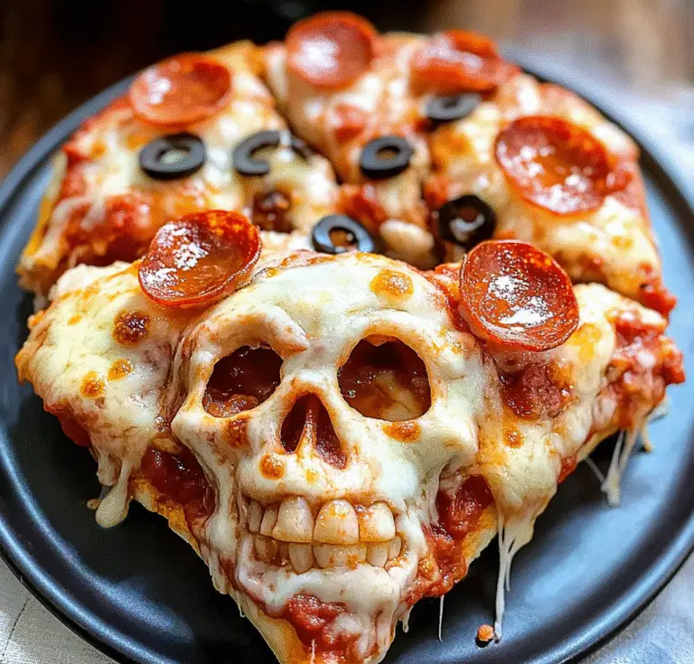 Spooky Pizza Skulls