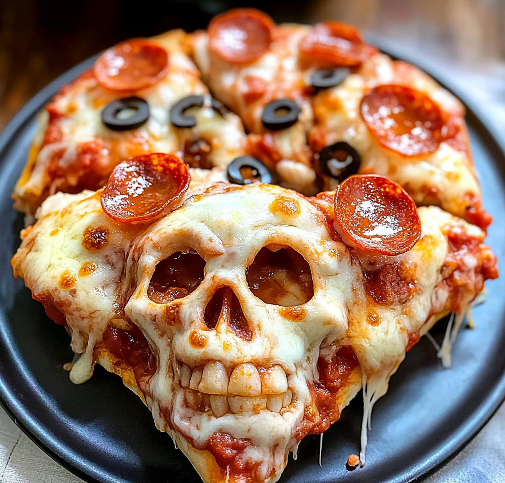 Spooky Pizza Skulls