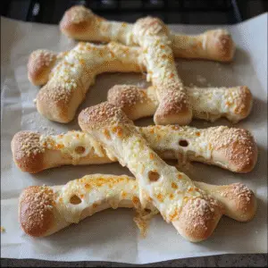 Spooky Cheesy Halloween Breadstick Bones Recipe