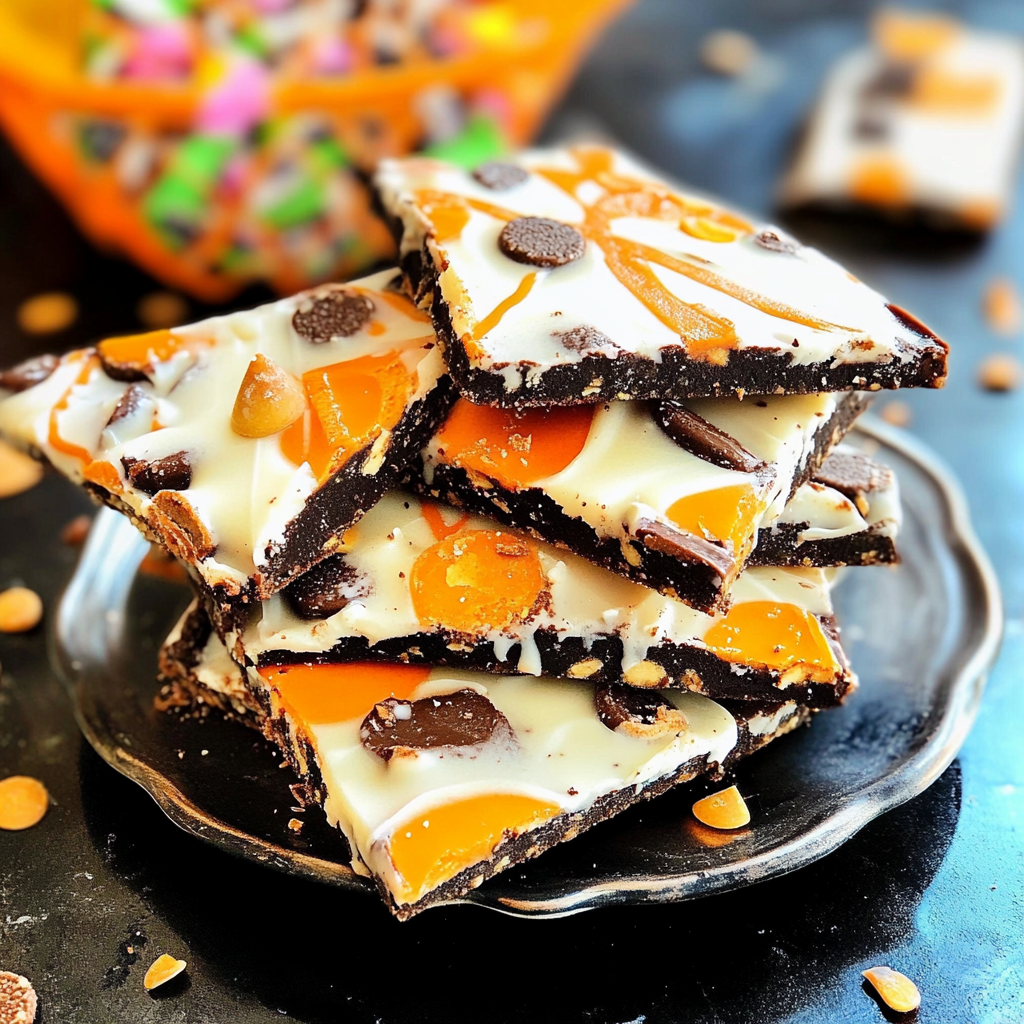 White Chocolate Halloween Oreo Bark