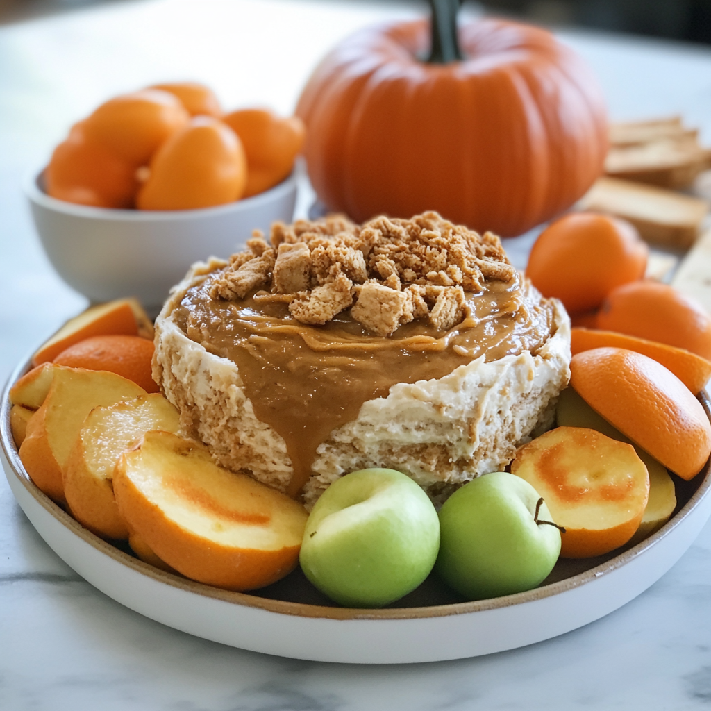 Caramel Toffee Dip in a Pumpkin Recipe