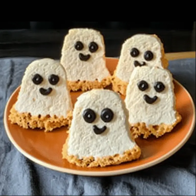 Rice Krispie Treat Ghosts