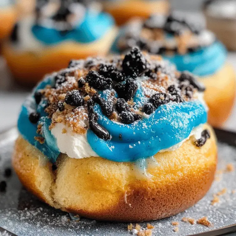 Cookie Monster Cinnamon Rolls Recipe