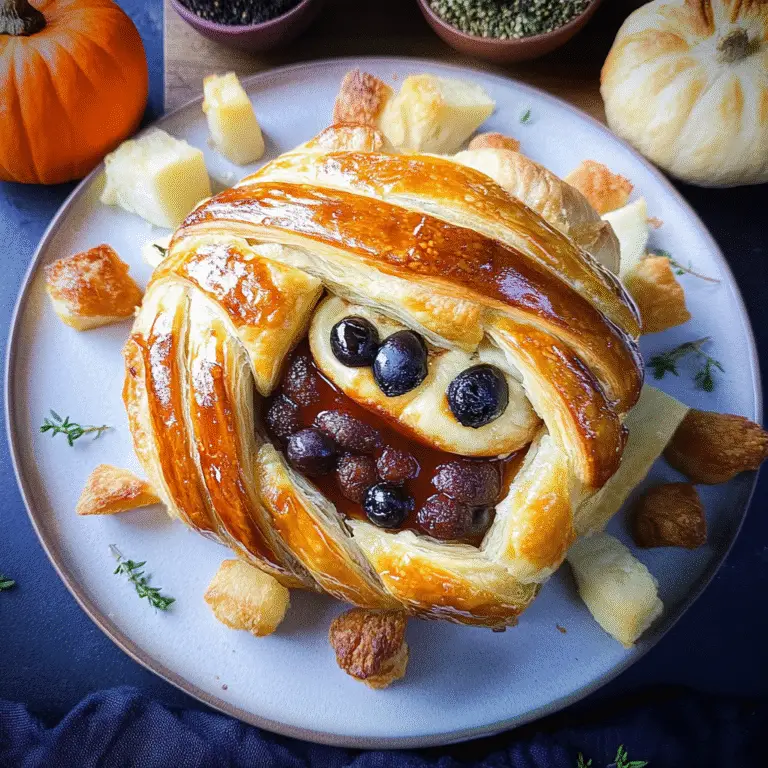 Puff Pastry Wrapped Mummy Brie Recipe
