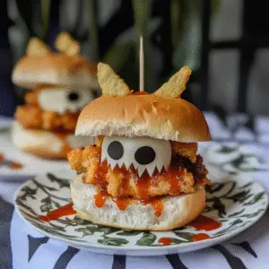 Spooky Halloween Chicken Parm Sliders