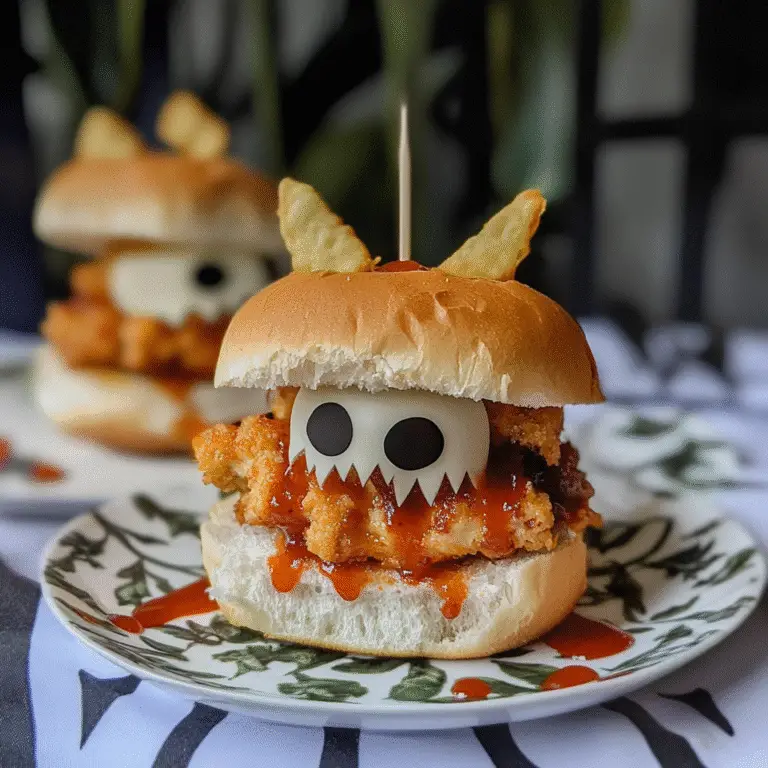 Spooky Halloween Chicken Parm Sliders