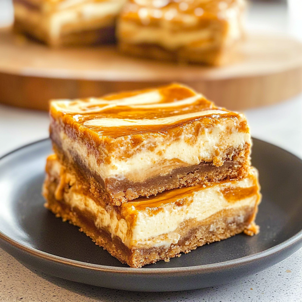 Swirled Pumpkin Cheesecake Bars