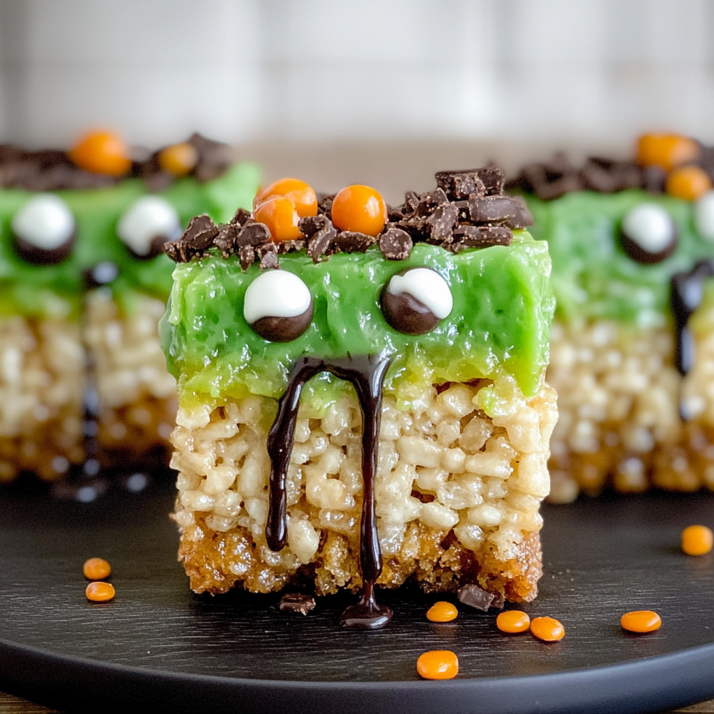Frankenstein Rice Krispie Treats