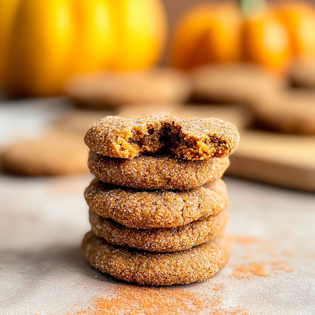 Brown Butter Pumpkin Snickerdoodle Cookies