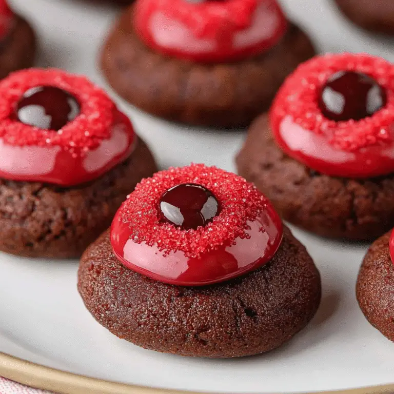 Red Velvet Thumbprint Cookies Recipe