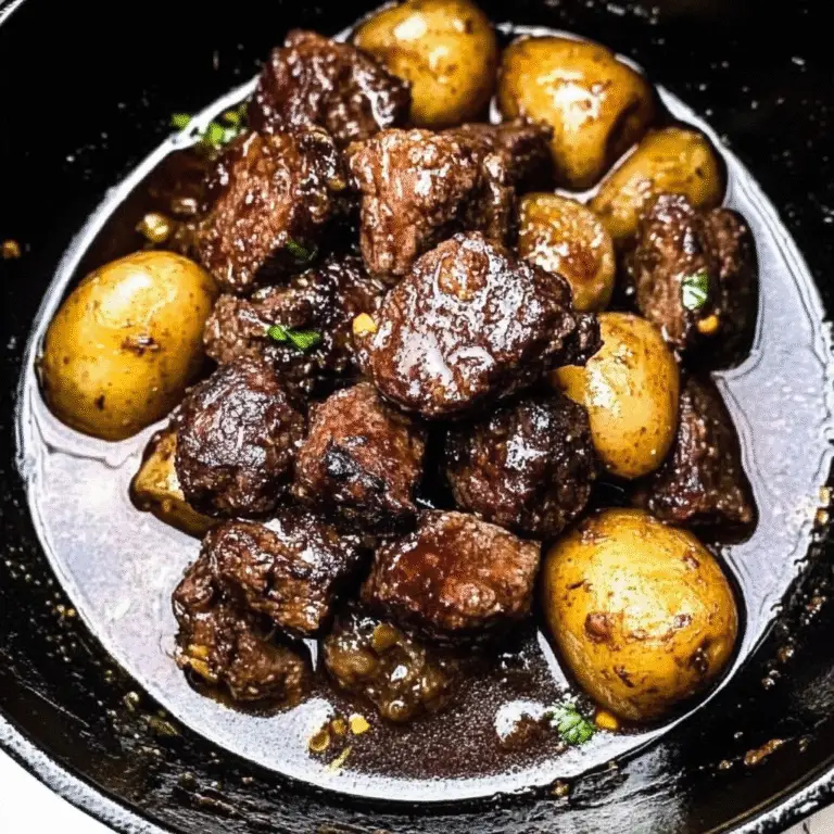 Slow Cooker Garlic Butter Beef Bites Recipe