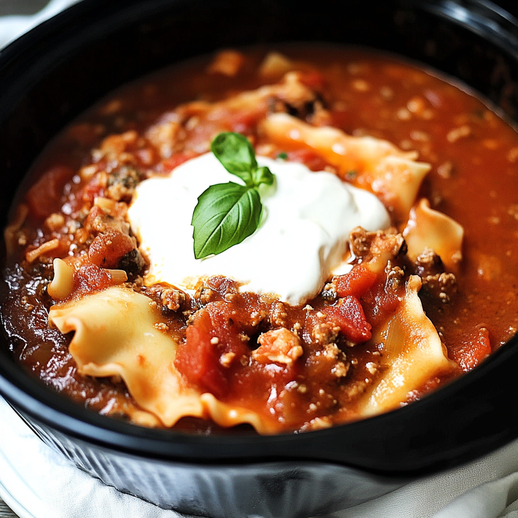 Crockpot Lasagna Soup