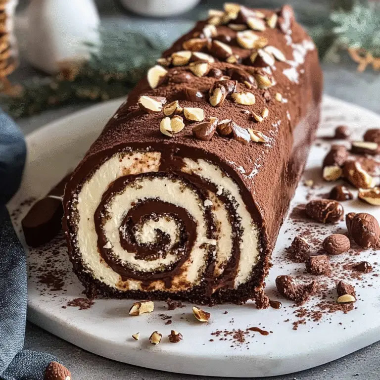 Chocolate Hazelnut Yule Log Recipe t