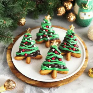 Pretzel and Candy Melt Christmas Trees