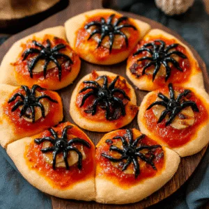 Mini Halloween Spider Pizzas Recipe