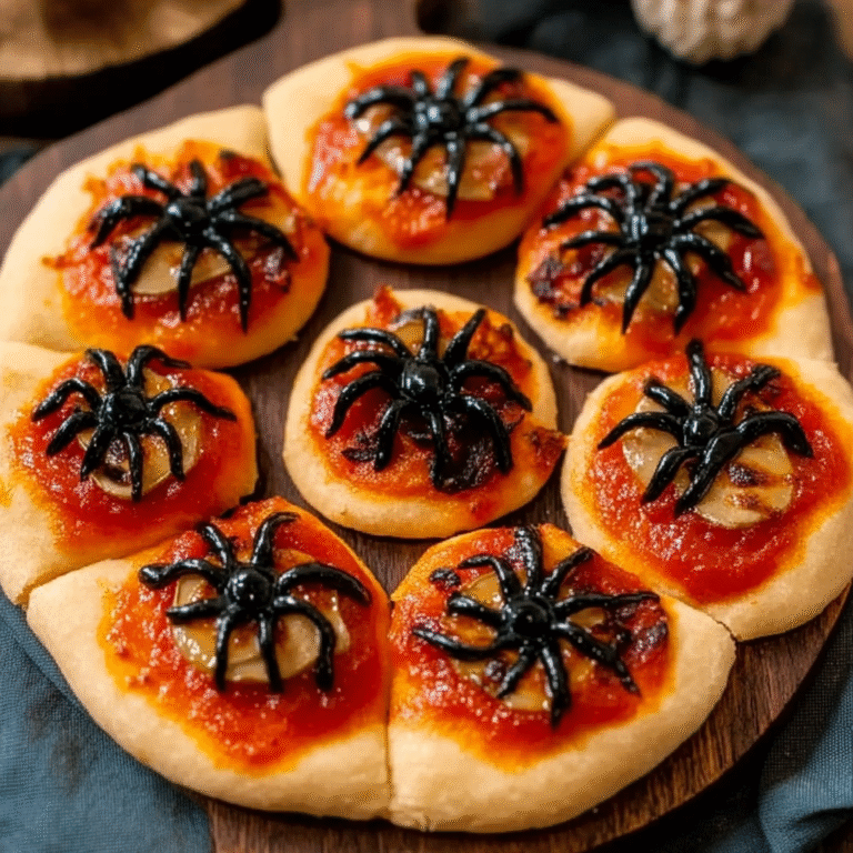 Mini Halloween Spider Pizzas Recipe