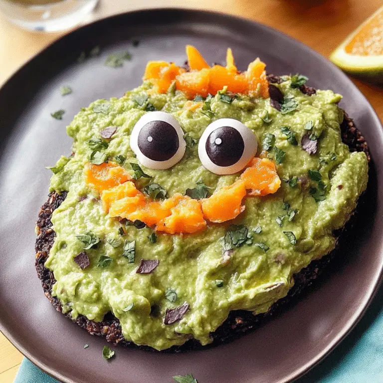 Halloween Guacamole (Frankenguac) Appetizers