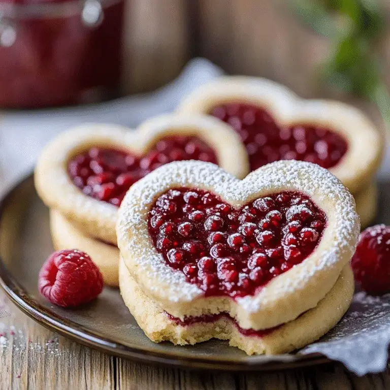 aspberry Linzer Heart Cookies Recipe