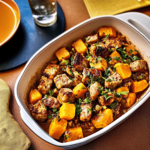 Butternut Squash Sausage Casserole Recipe