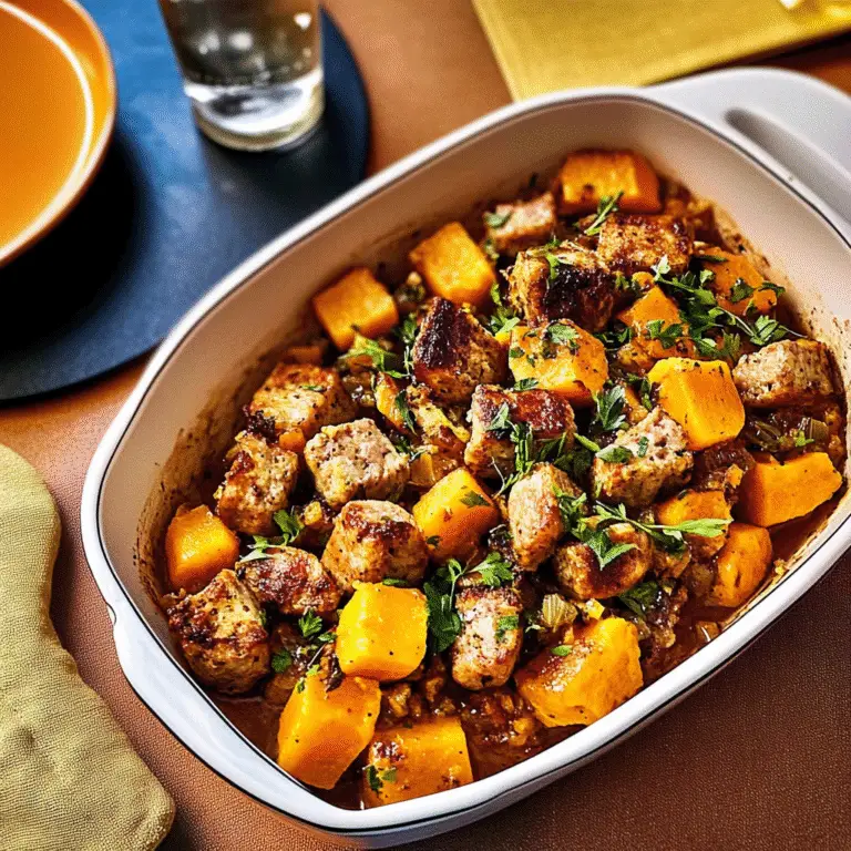 Butternut Squash Sausage Casserole Recipe