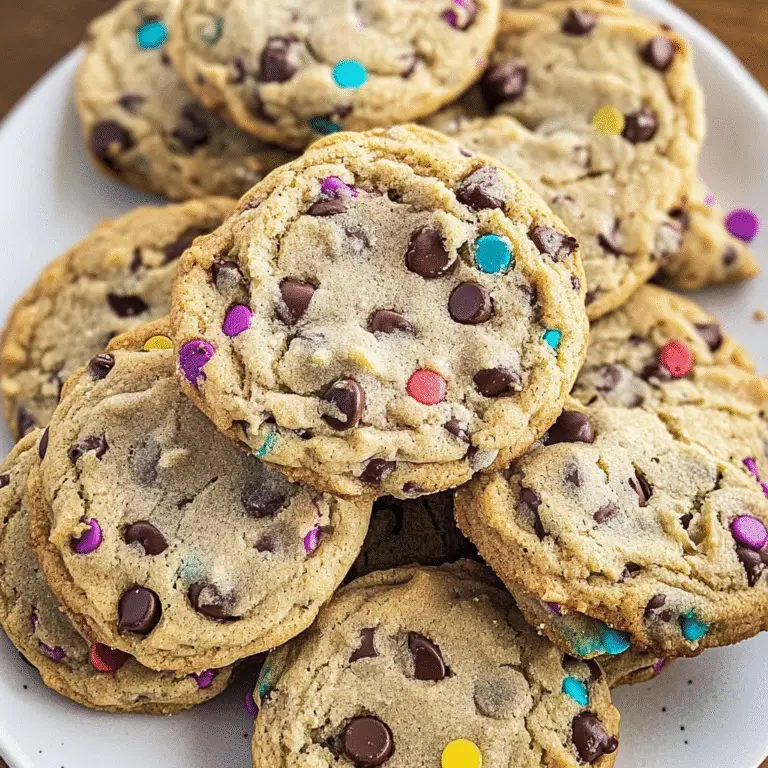 Colorful Chocolate Chip Cookies Recipe