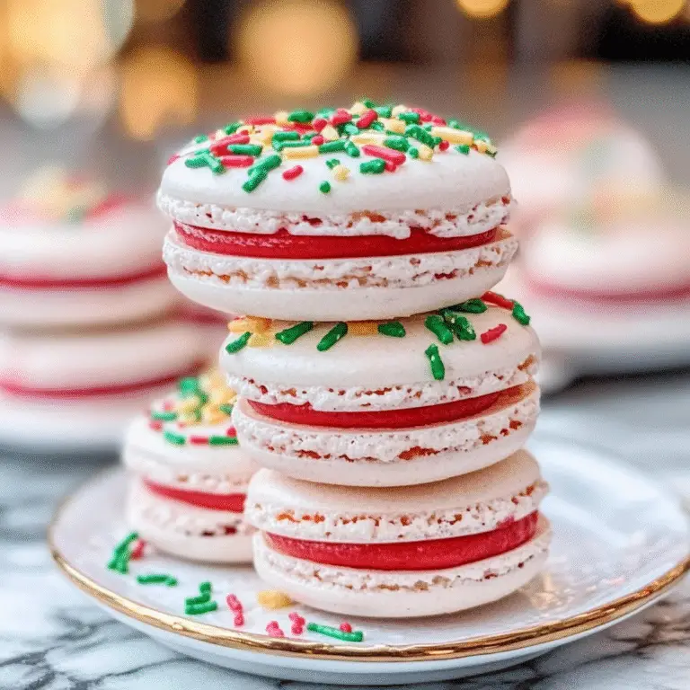 Christmas Tree Cake Macarons Recipe