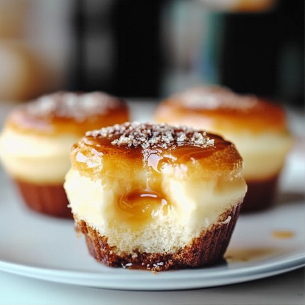 Vanilla Bean Crème Brûlée Cheesecake Cupcakes