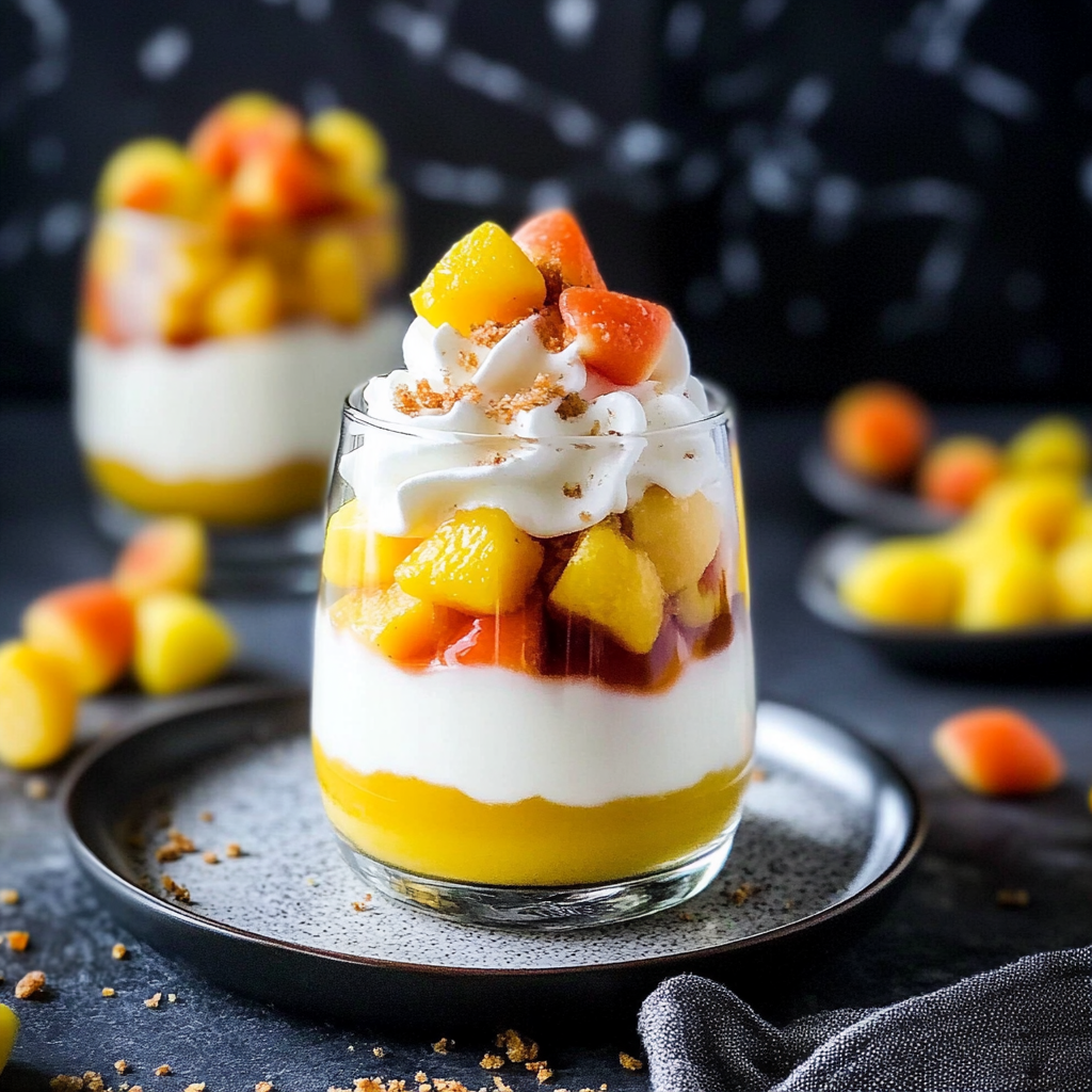 Candy Corn Fruit Parfaits