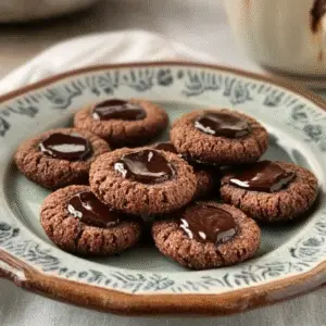 Chocolate Thumbprint Cookies