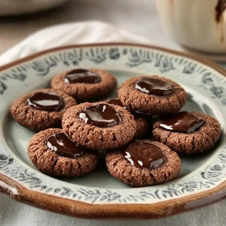 Chocolate Thumbprint Cookies