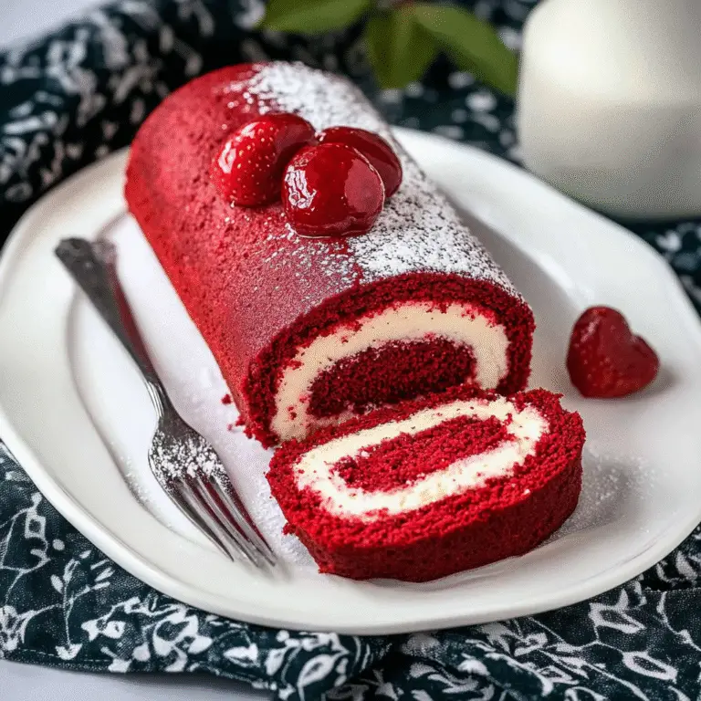 Red Velvet Cake Roll Recipe