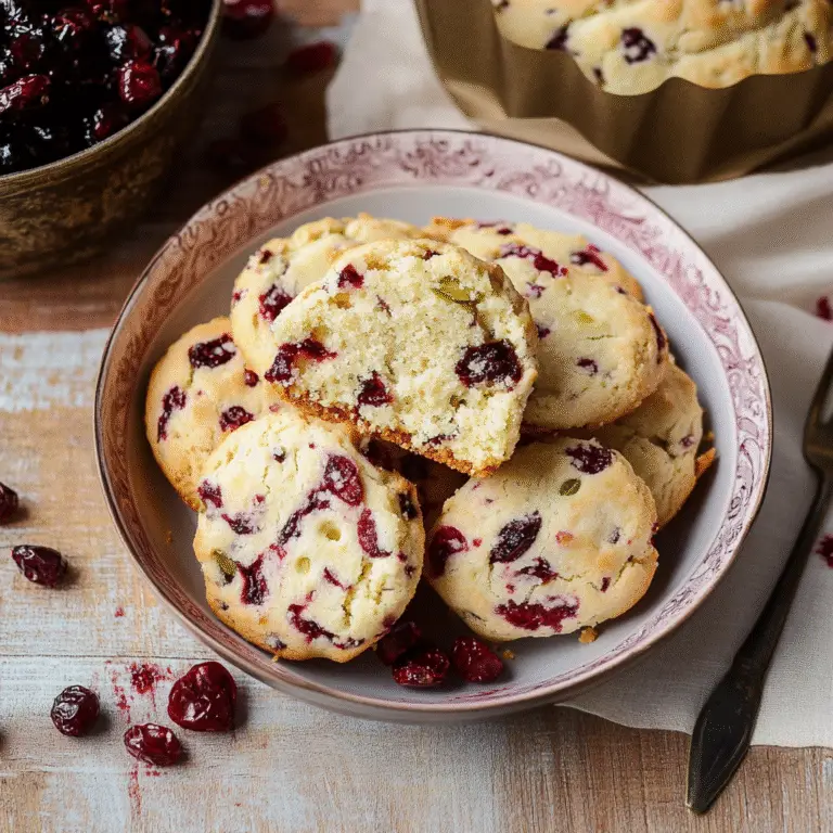 Cranberry Shortbread Cookies Recipe