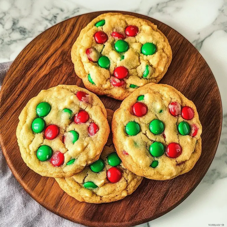 Christmas M&M Cookies