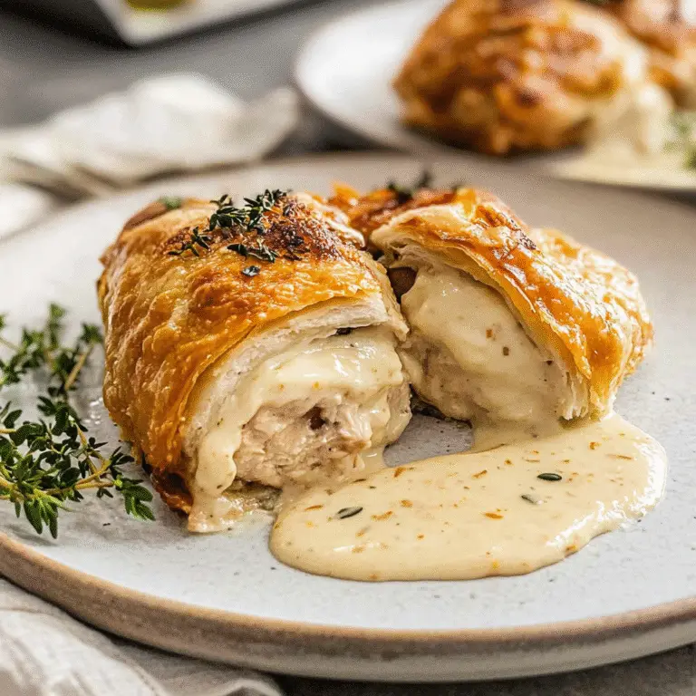 Chicken Wellington with Dijon Cream Sauce