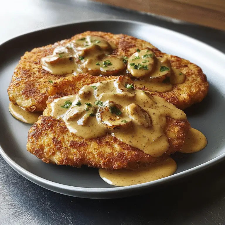 German Schnitzel with Fondue Sauce