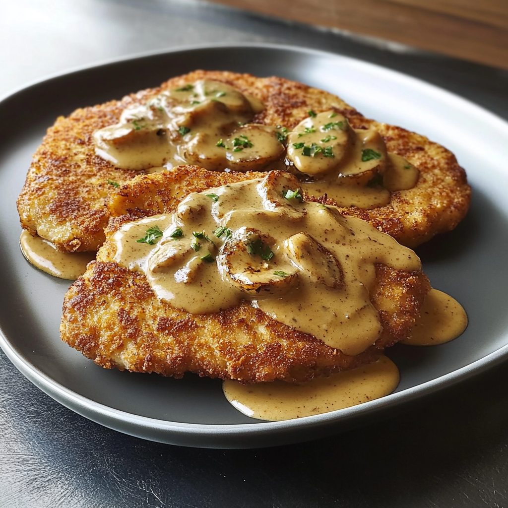 German Schnitzel with Fondue Sauce