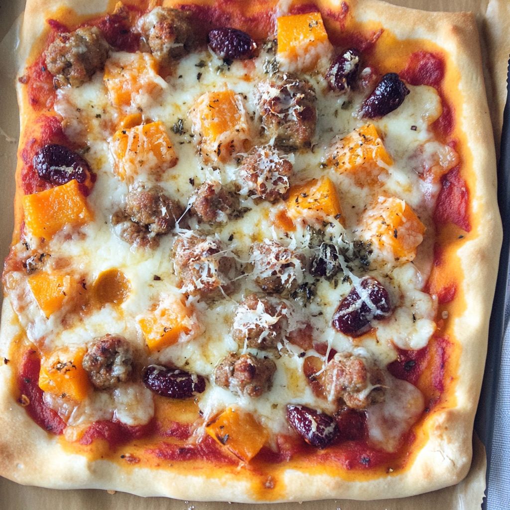 Fall Pizza with Sausage and Squash Recipe