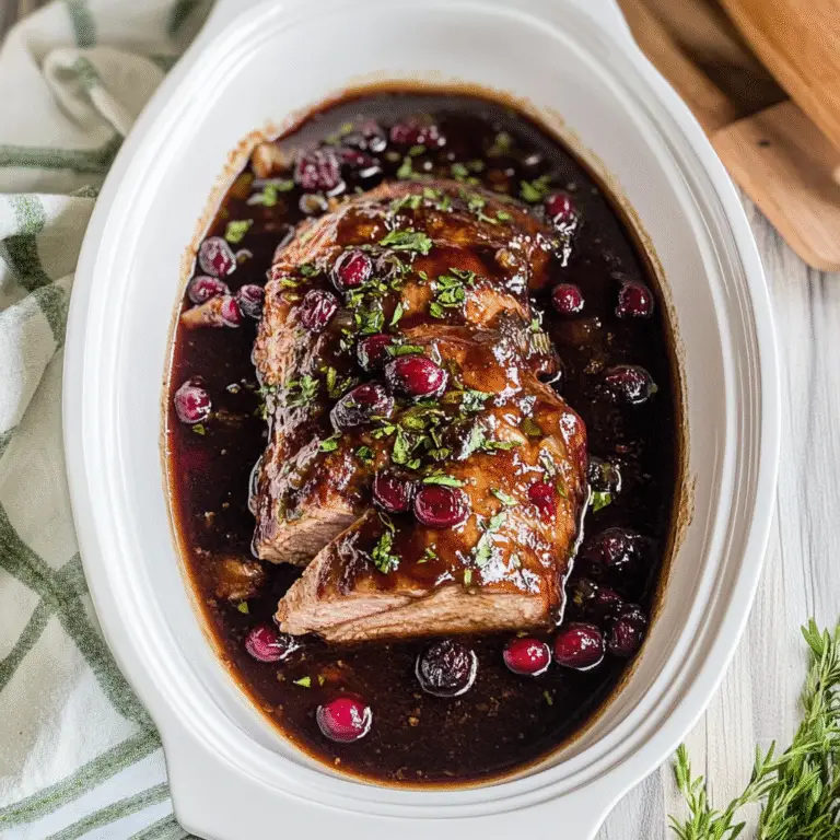 Slow Cooker Cranberry Pork Loin Recipe