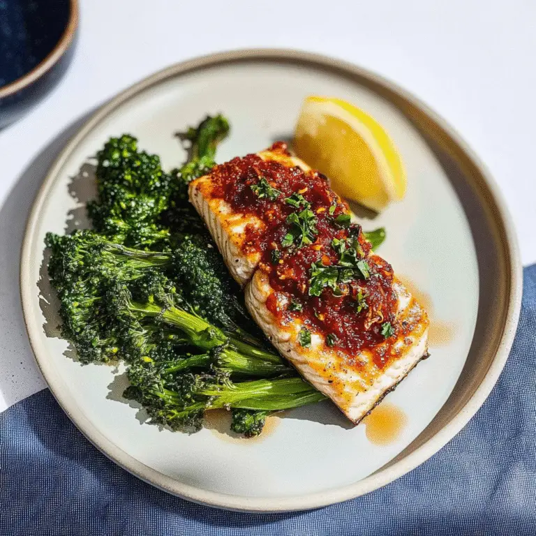 Buttery Baked Salmon with Broccolini Recipe