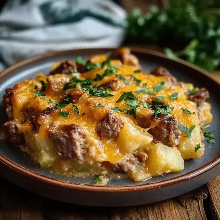 Slow Cooker Steak and Cheddar Potato Casserole