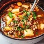Classic Hamburger Soup Recipe