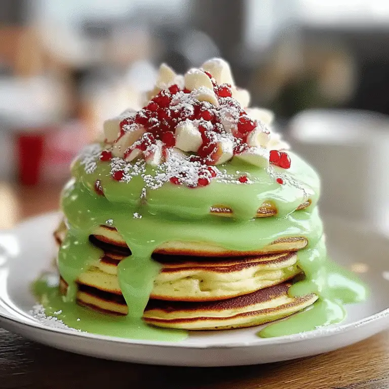 Festive Grinch Pancakes